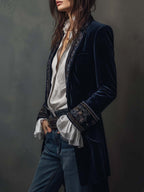 Atenea | Chaqueta Larga Bordada Vintage