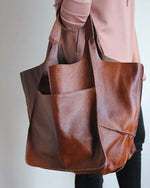 Bolsos de cuero de gran capacidad para mujer