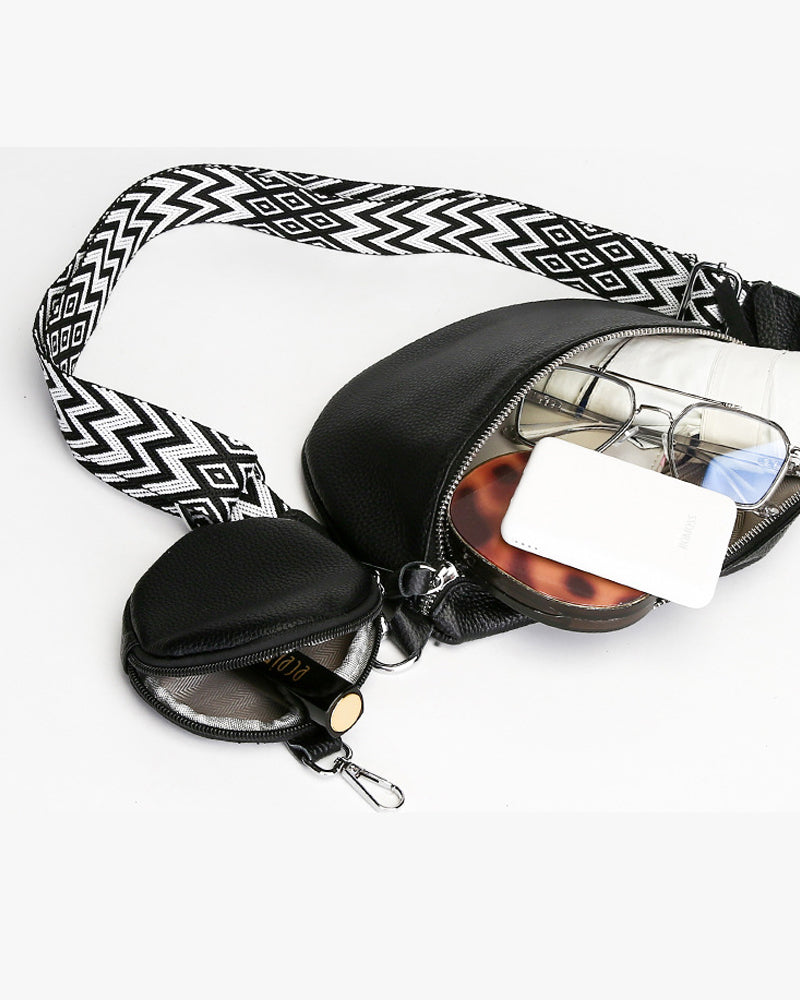 Bolso bandolera de cuero para mujer