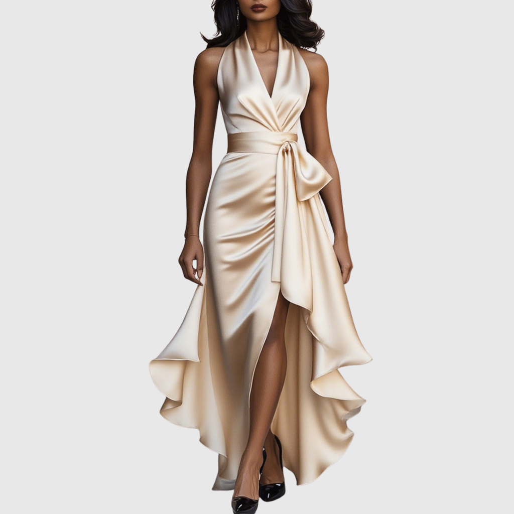 Esther | Vestido Largo Cruzado de Noche