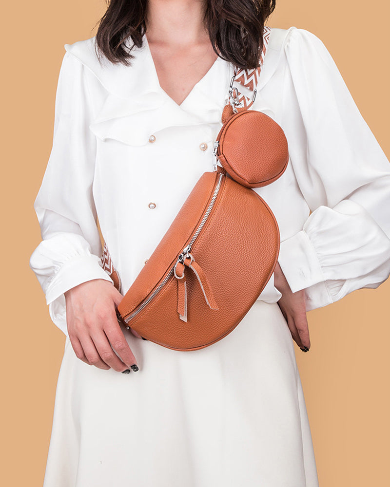 Bolso bandolera de cuero para mujer