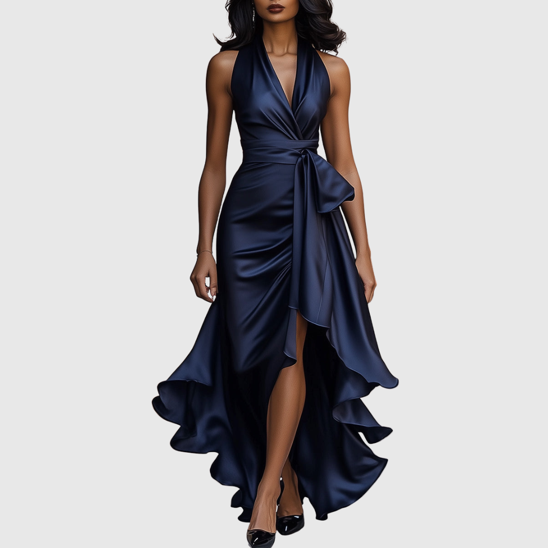 Esther | Vestido Largo Cruzado de Noche