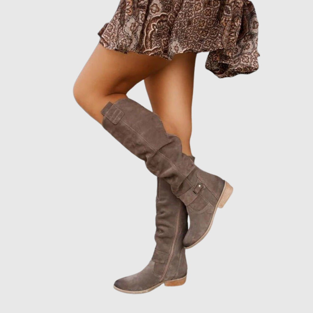 Nerea | Elegantes Botas Altas de Piel hasta la Rodilla