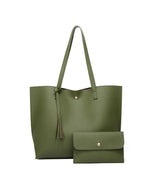 Bolso bandolera de color liso con borlas y gran capacidad