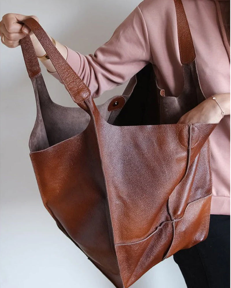 Bolsos de cuero de gran capacidad para mujer