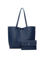 Bolso bandolera de color liso con borlas y gran capacidad