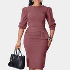 Lola | Vestido Midi con Volante Refinado