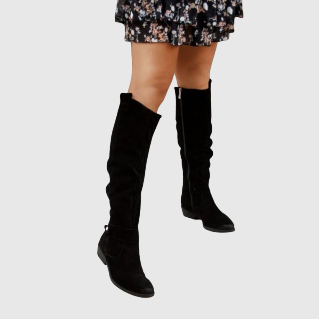 Nerea | Elegantes Botas Altas de Piel hasta la Rodilla