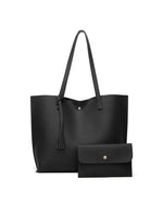 Bolso bandolera de color liso con borlas y gran capacidad