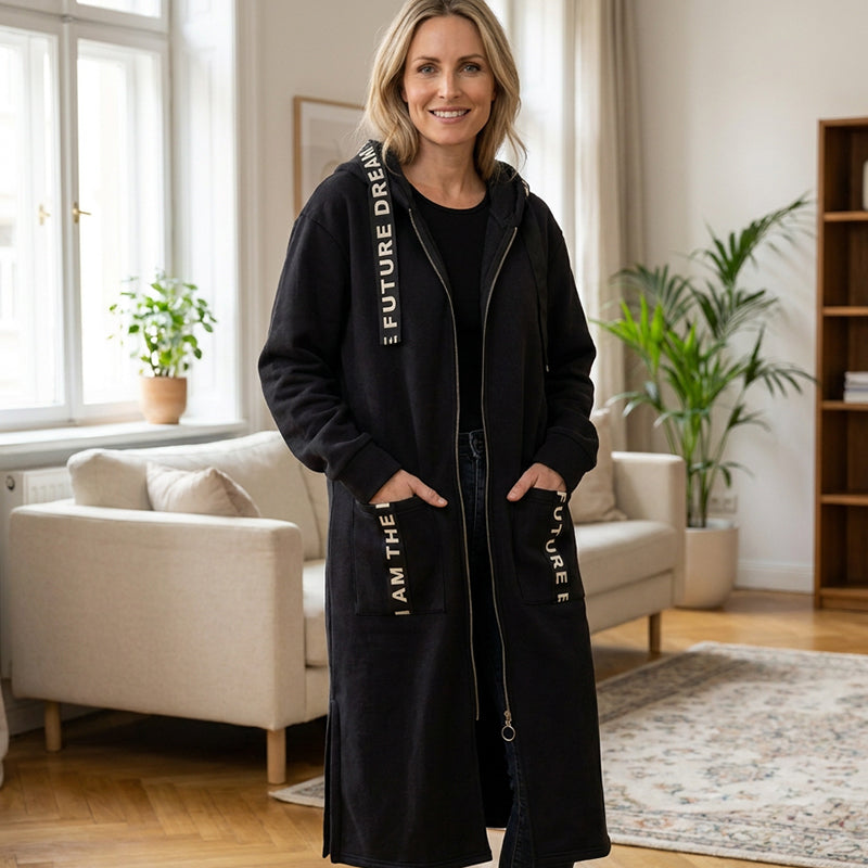 Extra-long hoodie
