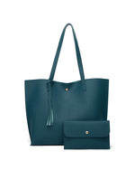 Bolso bandolera de color liso con borlas y gran capacidad