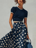 Dolores | Conjunto de Jersey y Falda de Lunares