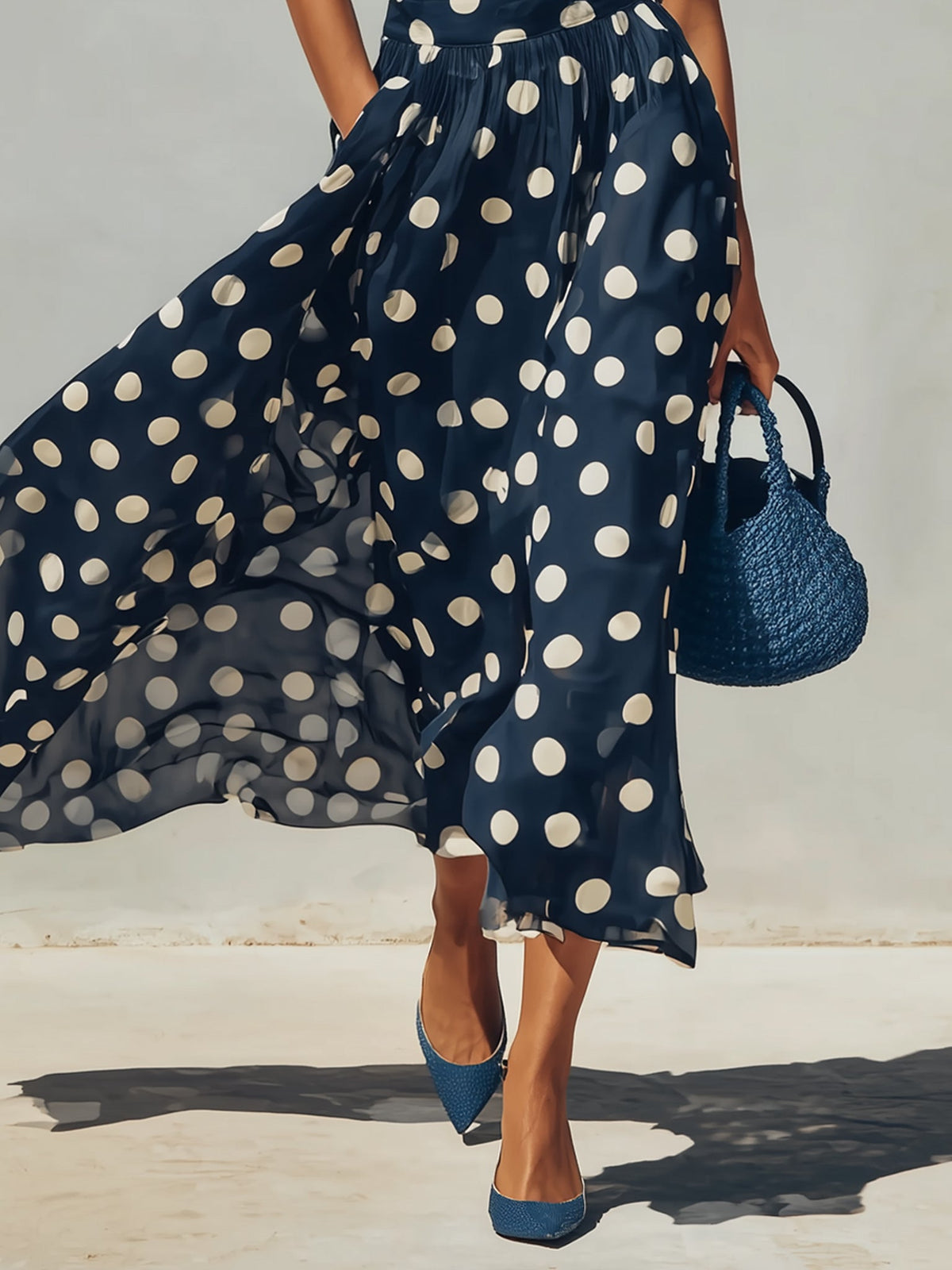 Dolores | Conjunto de Jersey y Falda de Lunares