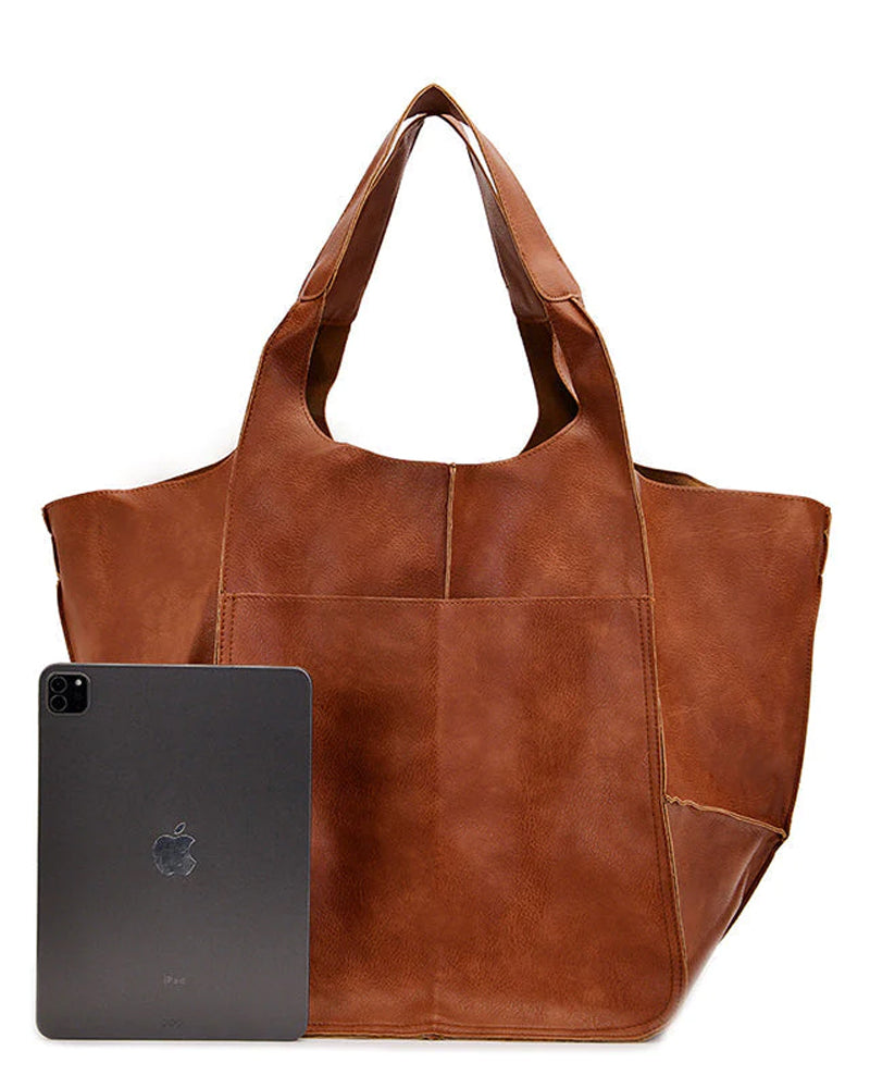 Bolsos de cuero de gran capacidad para mujer