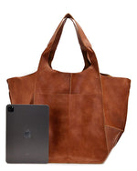 Bolsos de cuero de gran capacidad para mujer
