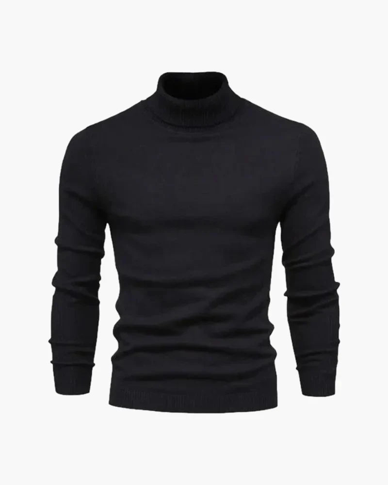 Javier | Jersey de Cuello Alto de Lana Merina
