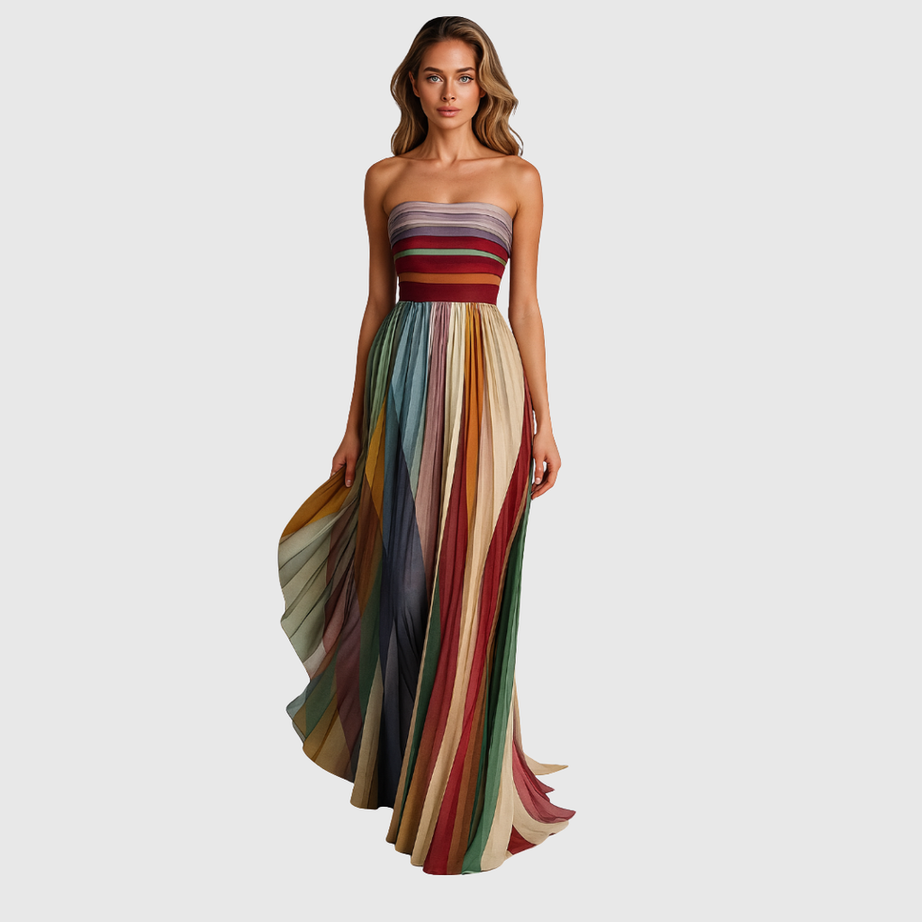 Mónica | Vestido Largo Chic con Detalles Elegantes