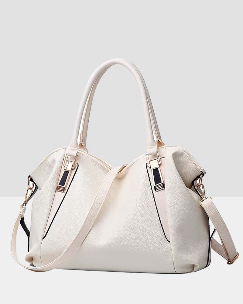 Bolso de mano de cuero suave de gran capacidad para mujeres