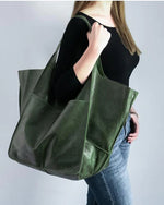 Bolsos de cuero de gran capacidad para mujer