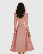 Victoria | Vestido Midi Blazer Plisado Elegante