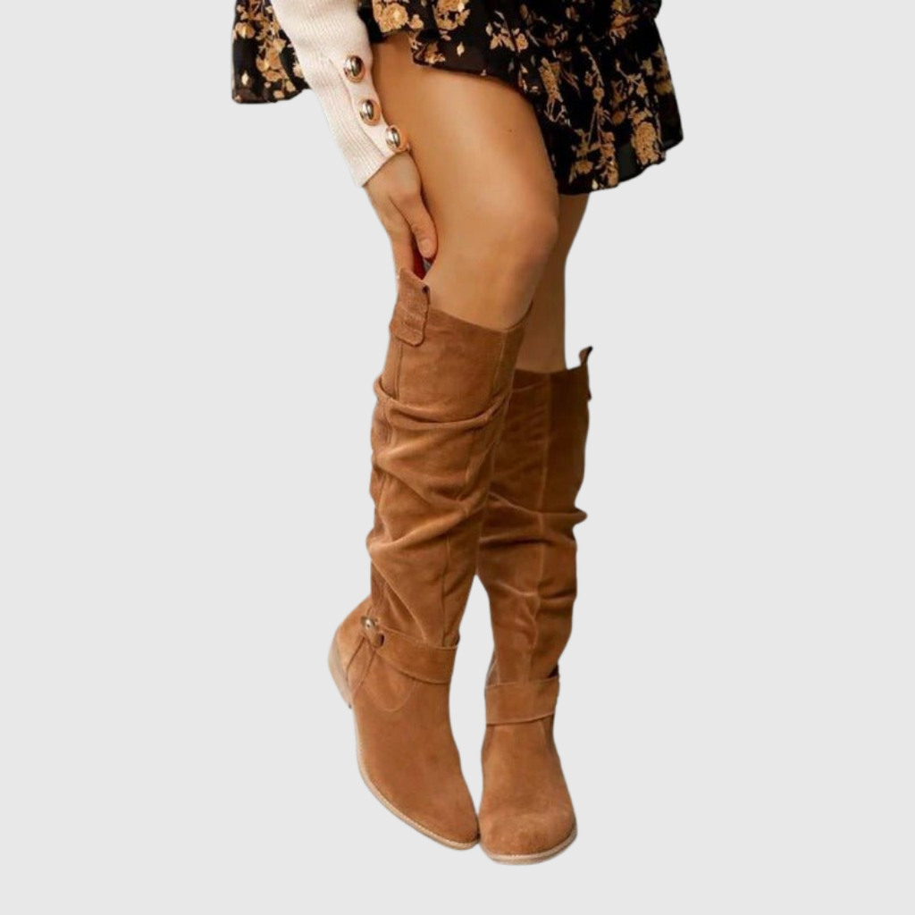 Nerea | Elegantes Botas Altas de Piel hasta la Rodilla