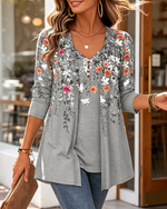 Blusa casual de manga larga