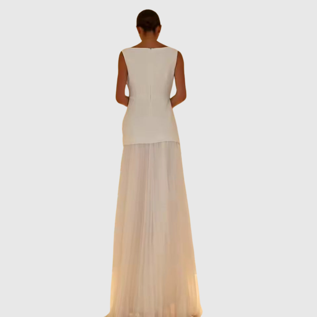 Estela | Vestido sin Mangas con Pliegues Fluidos