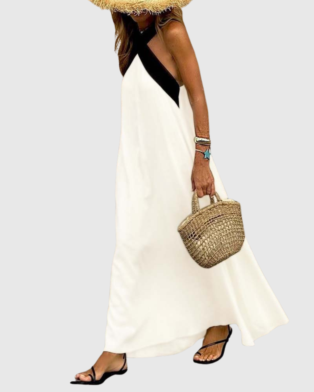 Nuria | Vestido con Cuello Cruzado