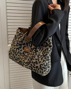 Leopard print shoulder bag