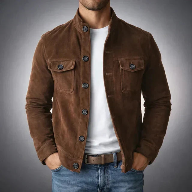 Hugo | Chaqueta Efecto Ante con Botones