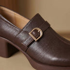 Celina | Zapatos de Tacón Ancho de Piel