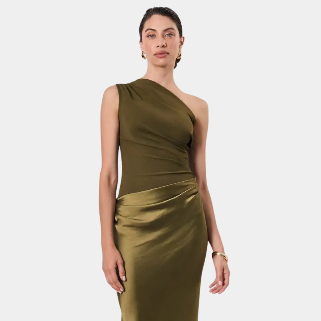 Beatriz | Vestido Largo Satinado de un Hombro