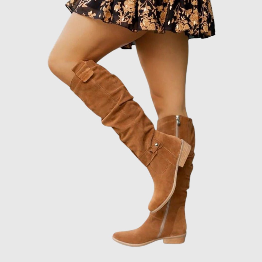 Nerea | Elegantes Botas Altas de Piel hasta la Rodilla