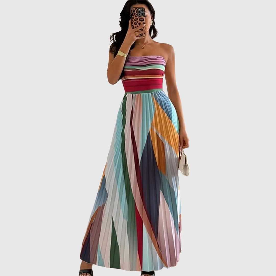 Mónica | Vestido Largo Chic con Detalles Elegantes