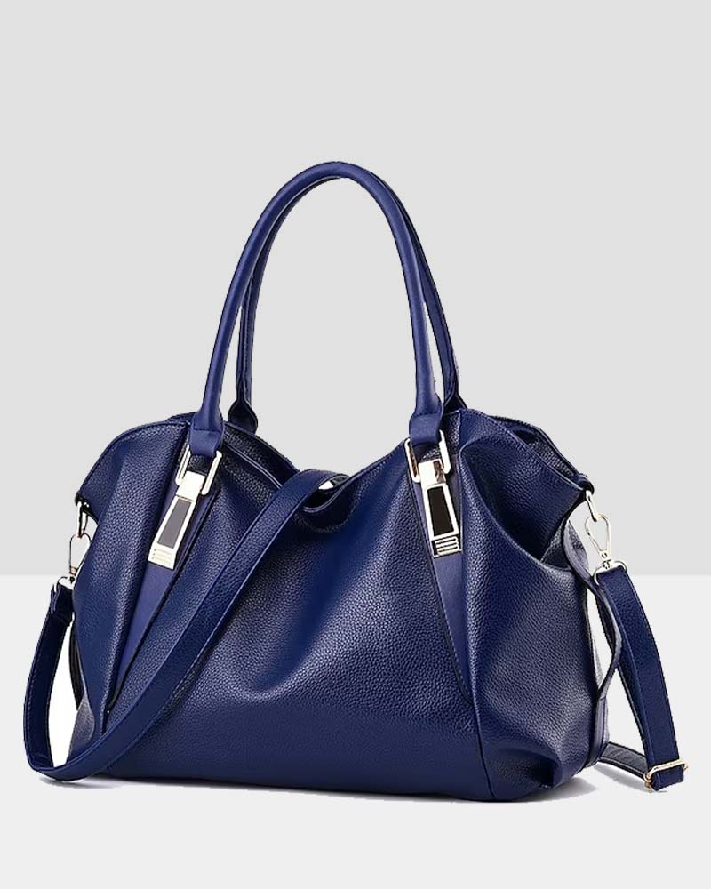 Bolso de mano de cuero suave de gran capacidad para mujeres