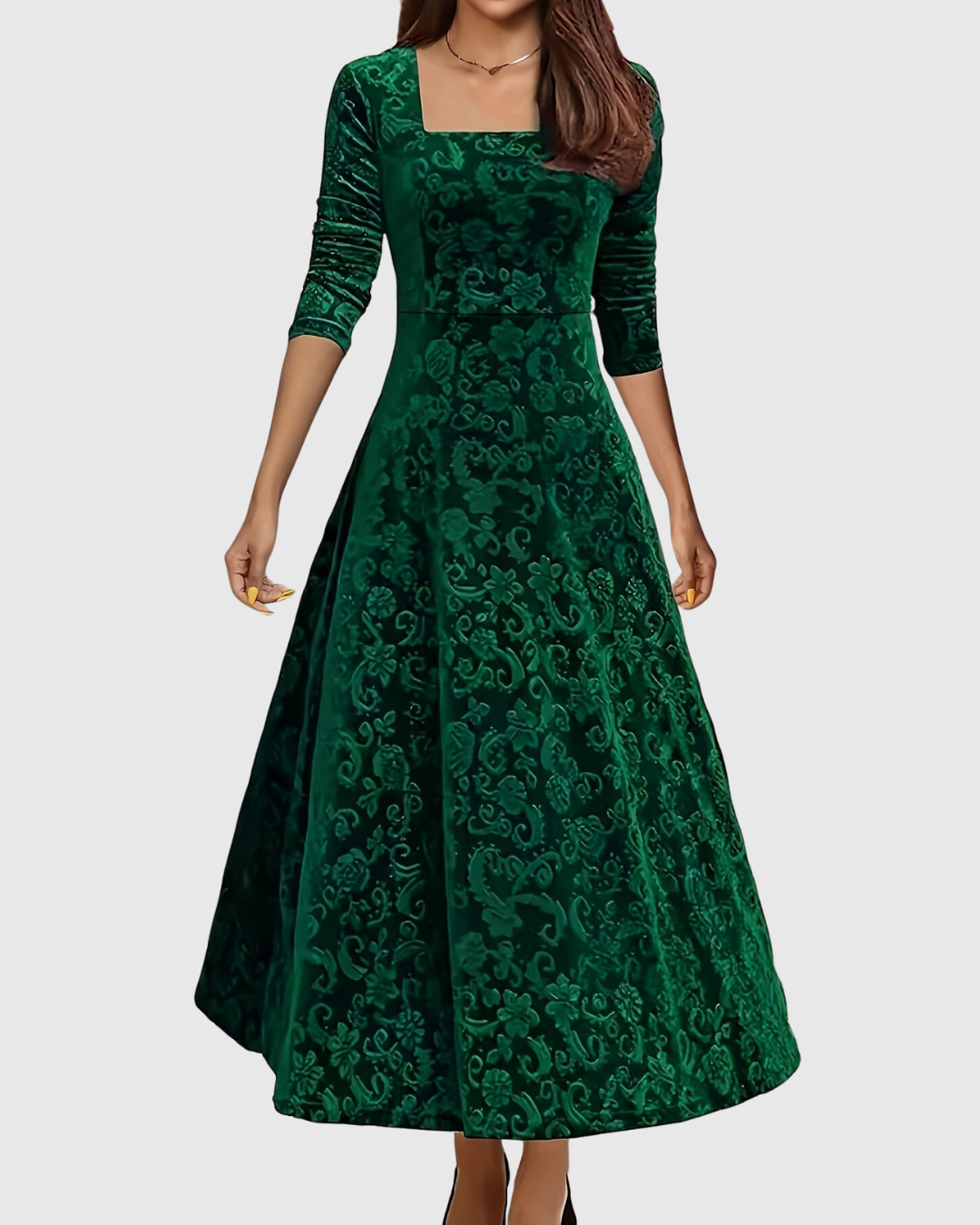 Rosario | Vestido Midi Floral Elegante