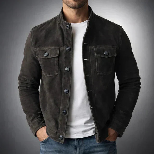 Hugo | Chaqueta Efecto Ante con Botones
