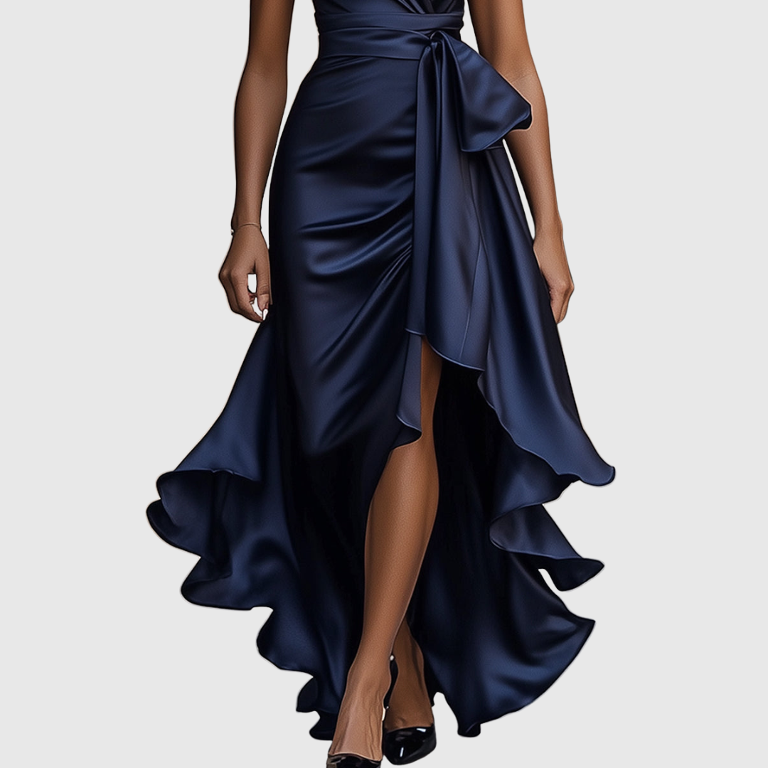 Esther | Vestido Largo Cruzado de Noche