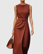 Inés | Vestido Elegante de Cuello Redondo