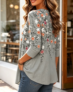 Blusa casual de manga larga