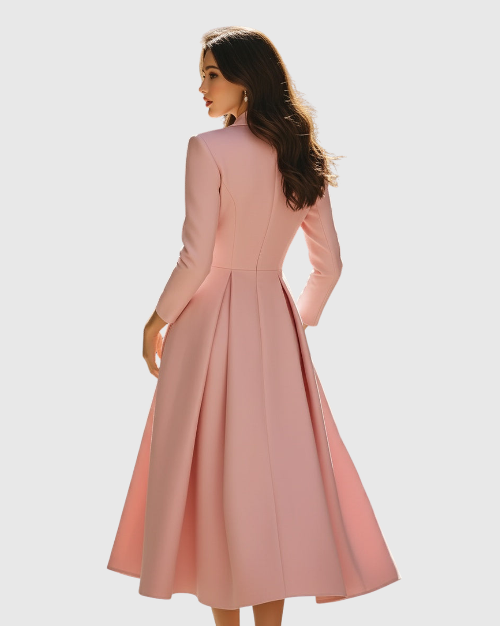 Victoria | Vestido Midi Blazer Plisado Elegante