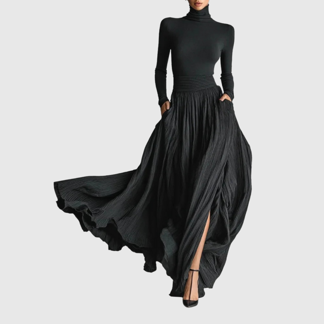 Triana | Conjunto de Falda Maxi de Talle Alto y Camisa