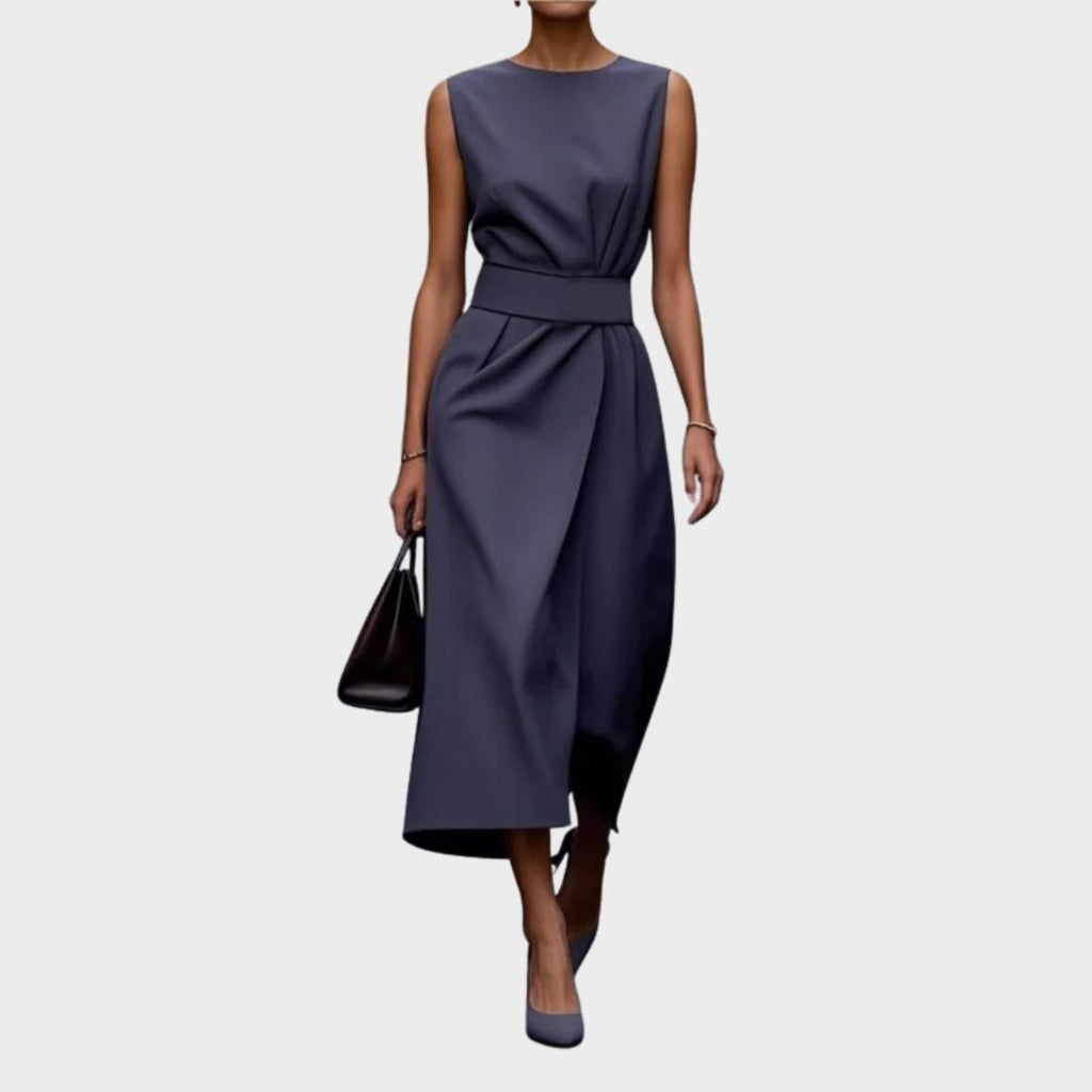 Inés | Vestido Elegante de Cuello Redondo