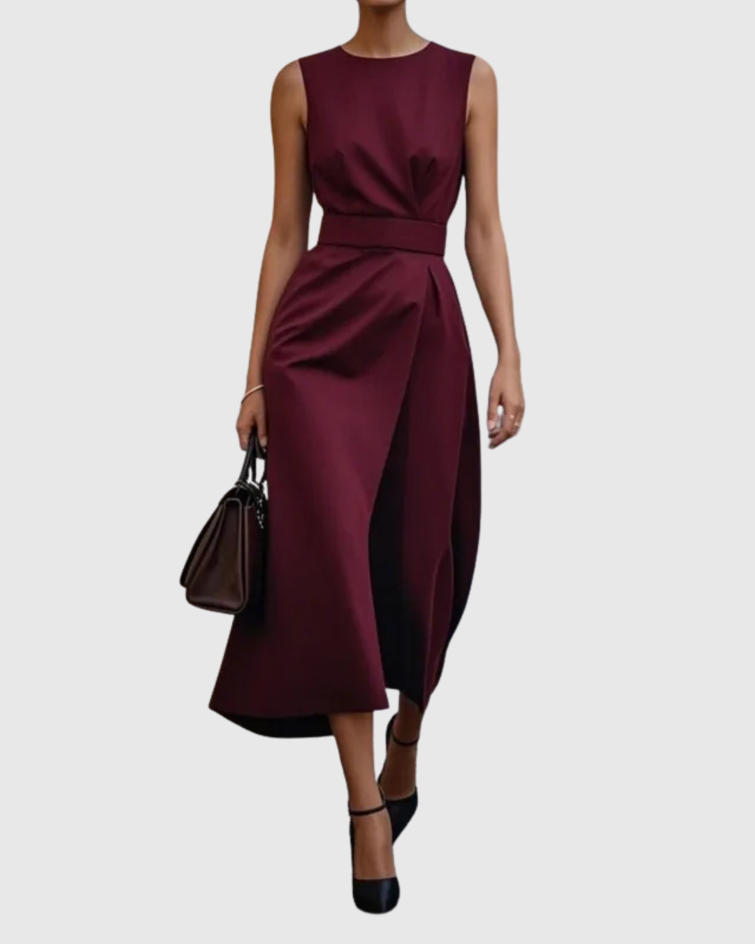 Inés | Vestido Elegante de Cuello Redondo