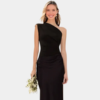 Beatriz | Vestido Largo Satinado de un Hombro