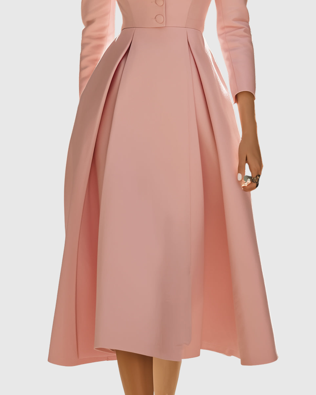 Victoria | Vestido Midi Blazer Plisado Elegante