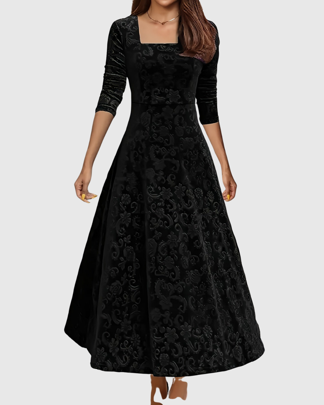 Rosario | Vestido Midi Floral Elegante