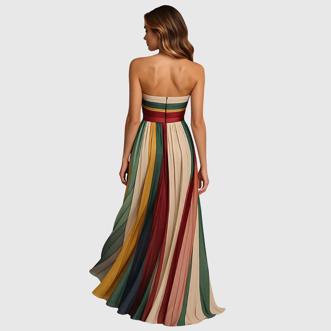 Mónica | Vestido Largo Chic con Detalles Elegantes