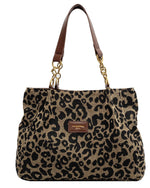 Bolso de hombro con estampado de leopardo