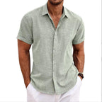 Miguel | Camisa de Lino de Manga Corta